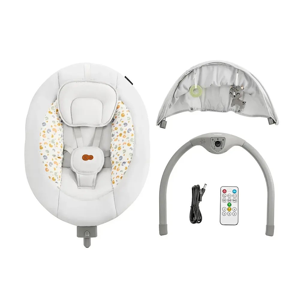 Кресло-качели Kinderkraft Lumi 2 Light Grey (KBLUMI02LGR0000) - фото 6