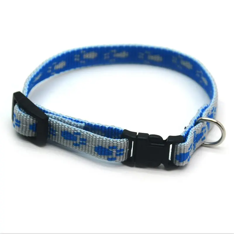 Ошейник для собак Zoo-hunt Лапки 1,0 см 20-30 см капрон Красно-желтый - фото 3