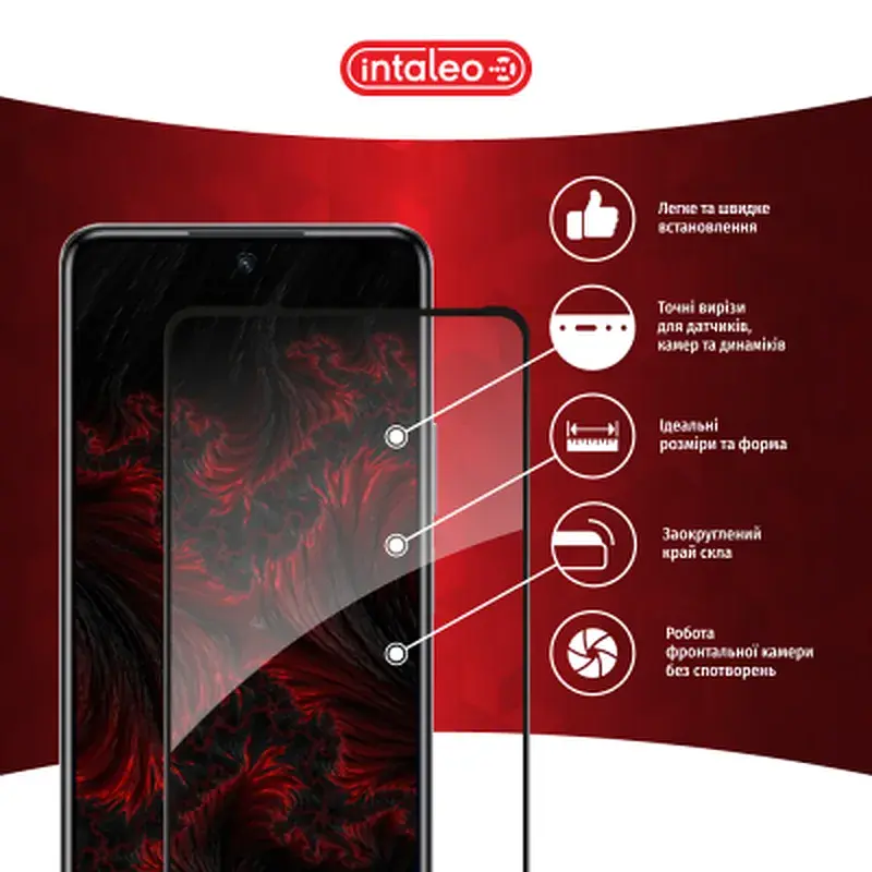 Скло захисне Intaleo Full Glue Infinix Hot 40 Black (1283126589195) - фото 3