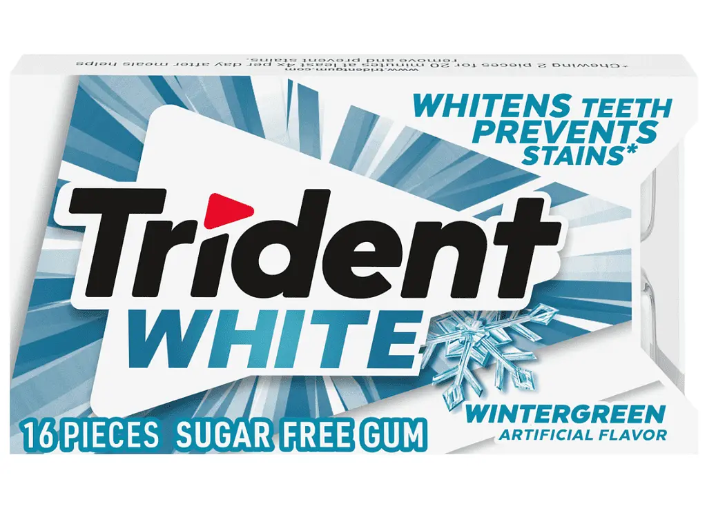 Блок жувальних гумок Trident White Wintergreen Sugar Free Gum 9шт - фото 2