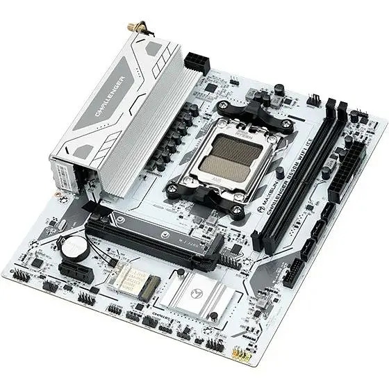 Материнская плата Maxsun Terminator AM5 B650M WIFI ICE, B650, 4xDDR5, Int.Video (CPU), 4xSATA3, 2xM.2, 1xPCI-E 4.0 x16, 1xPCI-E 3.0 x4, 1xPCI-E 3.0 x1, ALC897, RTL8125BG, RTL8852BE, BT5.2, RGB sync, 4xUSB3.2/4xUSB2.0/1xUSB-C, DP/HDMI - фото 2