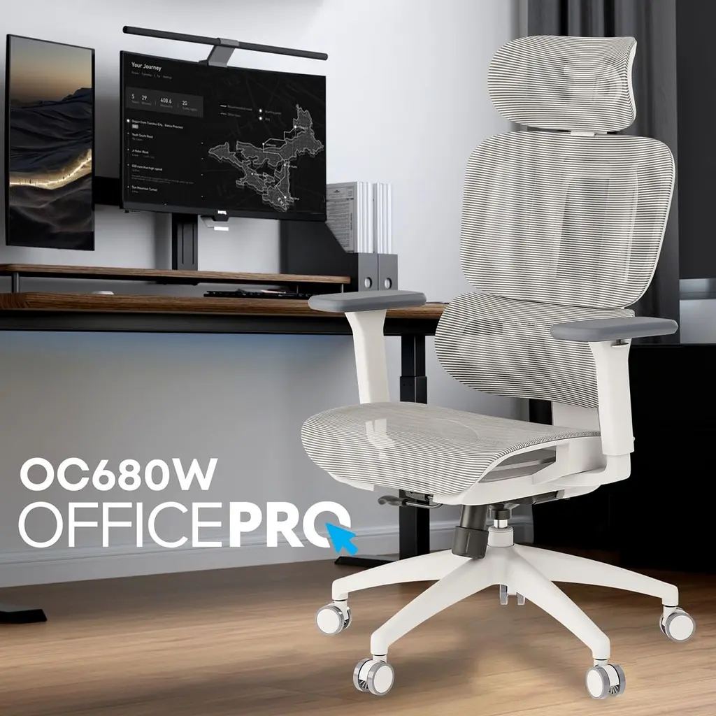Офісне крісло OfficePro Skyline OC680-W-LG-LG White/Light Gray [175039] - фото 10