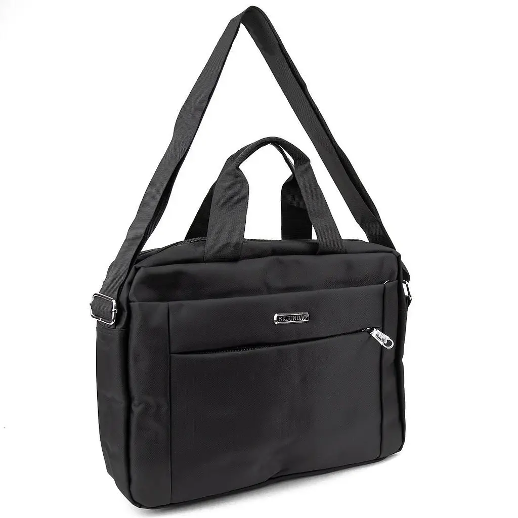 Сумка-портфель чоловіча текстильна для ноутбука 13'' та документів Tiding Bag M56-3812A чорна - фото 7