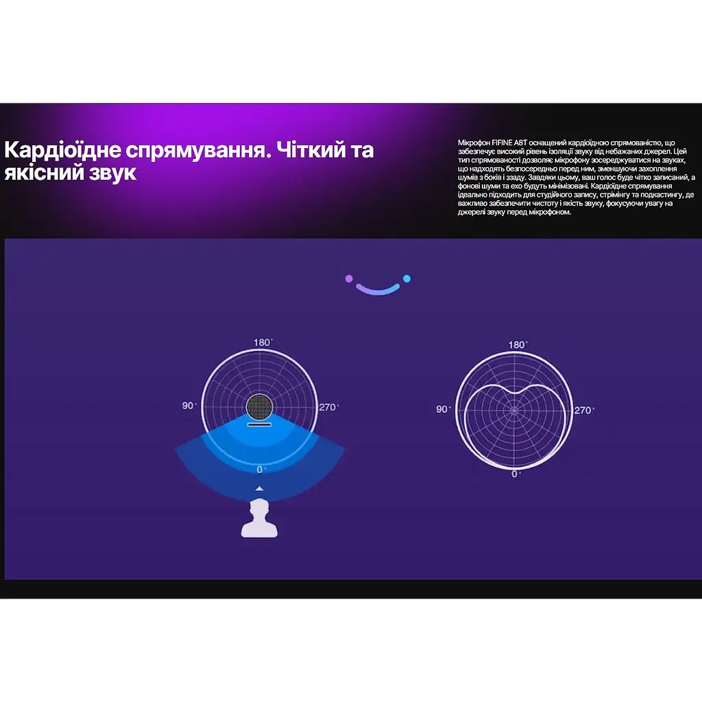 Микрофон конденсаторный с пантографом Fifine A-8T AmpliGame USB Black - фото 6