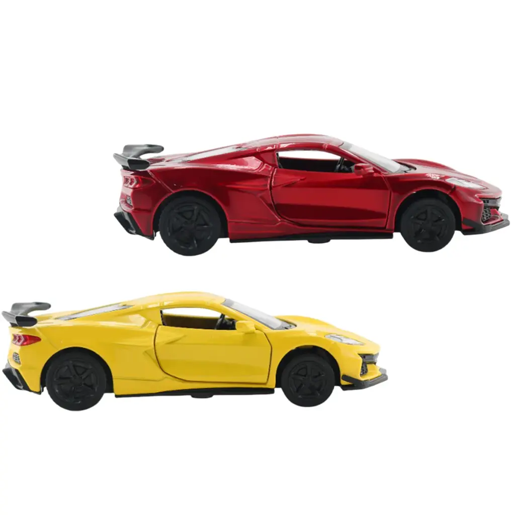 Автомодель – CHEVROLET CORVETTE C8 Z06 2024 (жовтий, червоний) - фото 9
