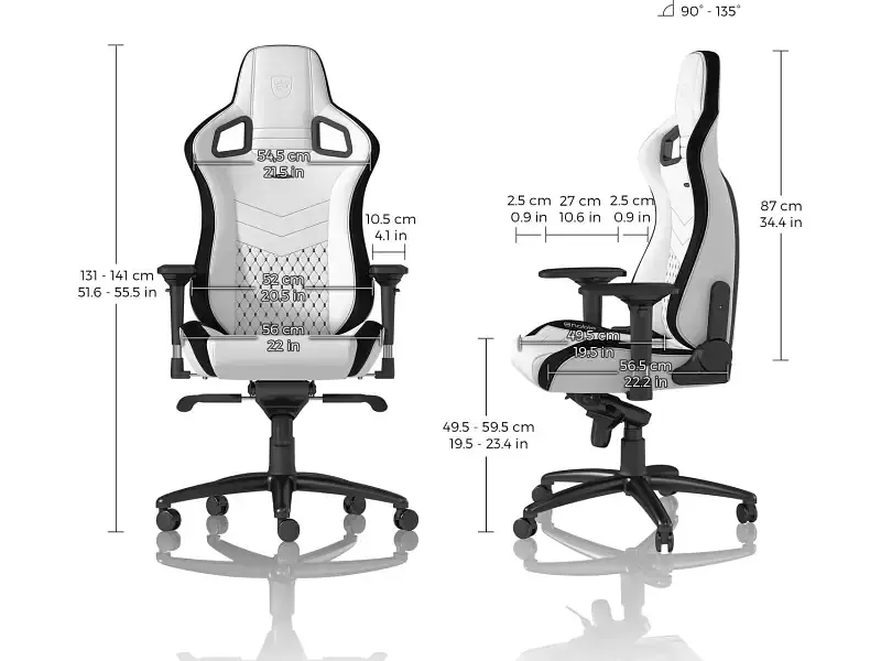 Крісло геймерське Noblechairs Epic Series White/Black (NBL-PU-WHT-001) - фото 7