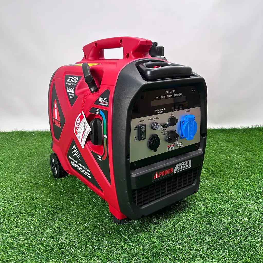 Інверторний бензиновий генератор iPower SM2300I (1.8/2.3 кВт) з дисплеєм, колесами та ручкою - фото 10