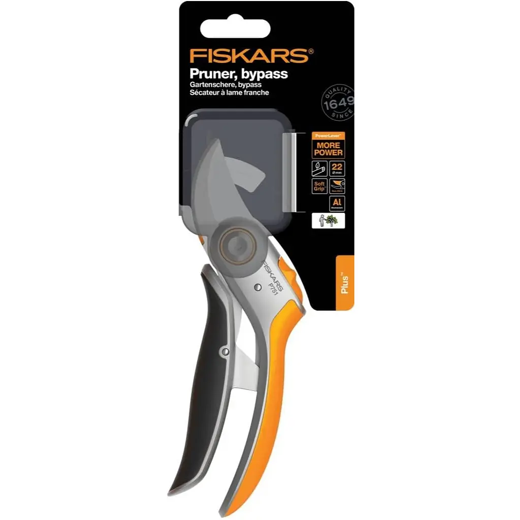 Площинний секатор Fiskars Plus P751 суцільнометалевий (1057172) - фото 7