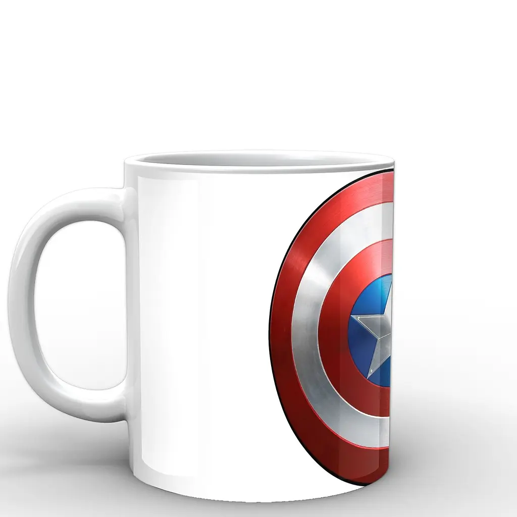 Кухоль GeekLand Captain America щит CA.02.009 330 мл білий - фото 2