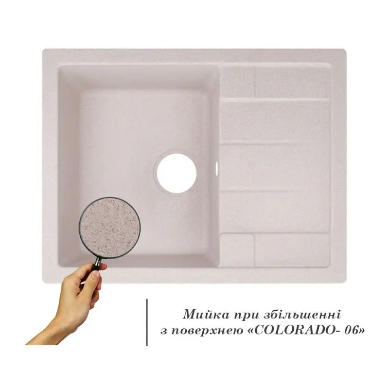 Кухонна мийка Lidz 650x500 / 200 COL-06 (LIDZCOL06650500200) - фото 2