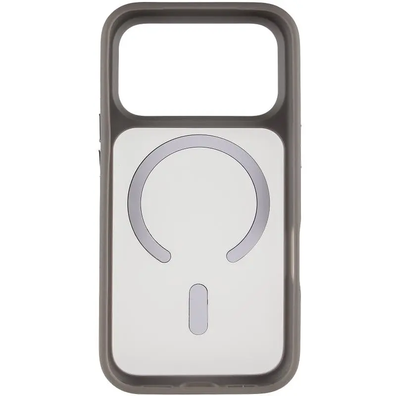 TPU+PC чохол Metal Buttons with MagSafe для Apple iPhone 17 Pro Max (6.9") Сірий / Grey - фото 3