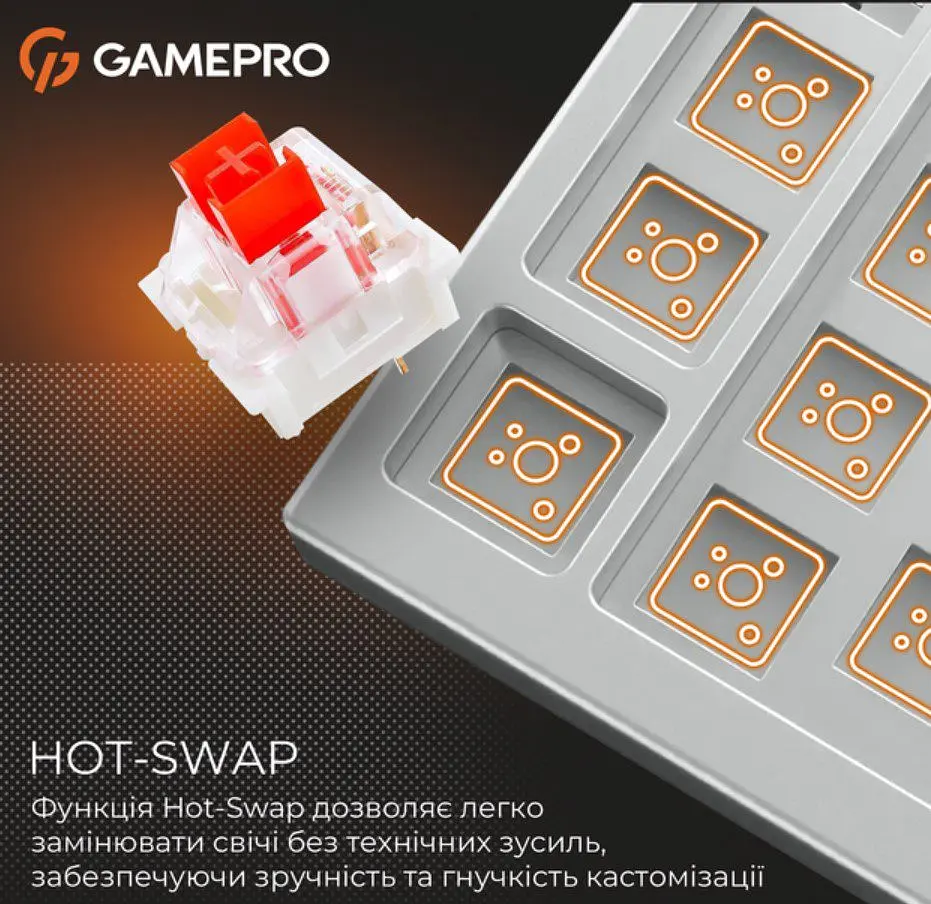 Клавиатура игровая механическая GamePro MK-124-G Genesis Joker Pro Outemu Red Switch Wireless/Bluetooth/USB - фото 11