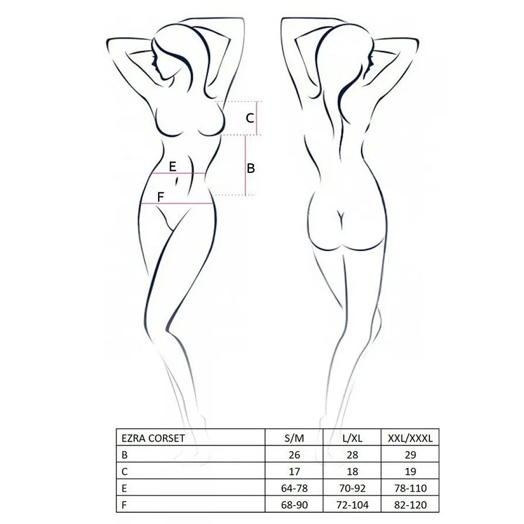 Корсет з декольте Passion ERZA CORSet black L/XL - фото 5