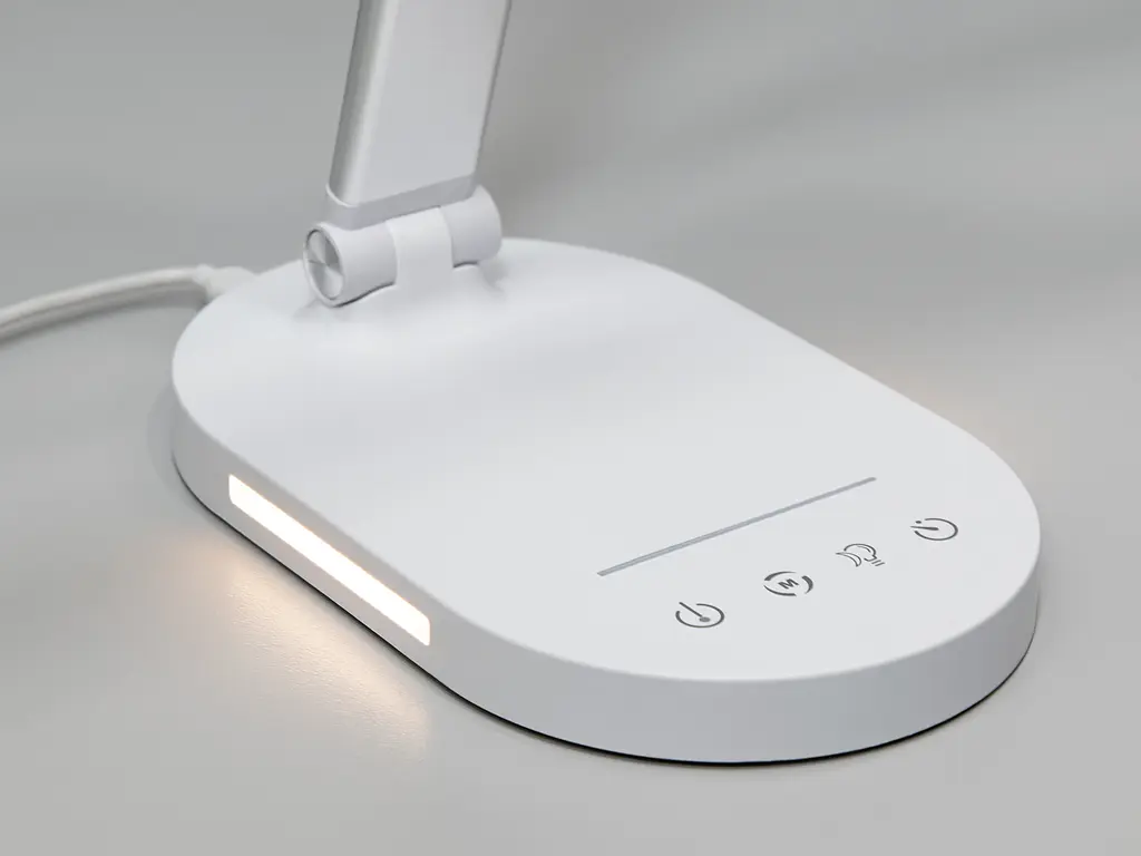 Світлодіодна настільна нічна лампа, 14 Вт, колір: хром сатин - фото 4