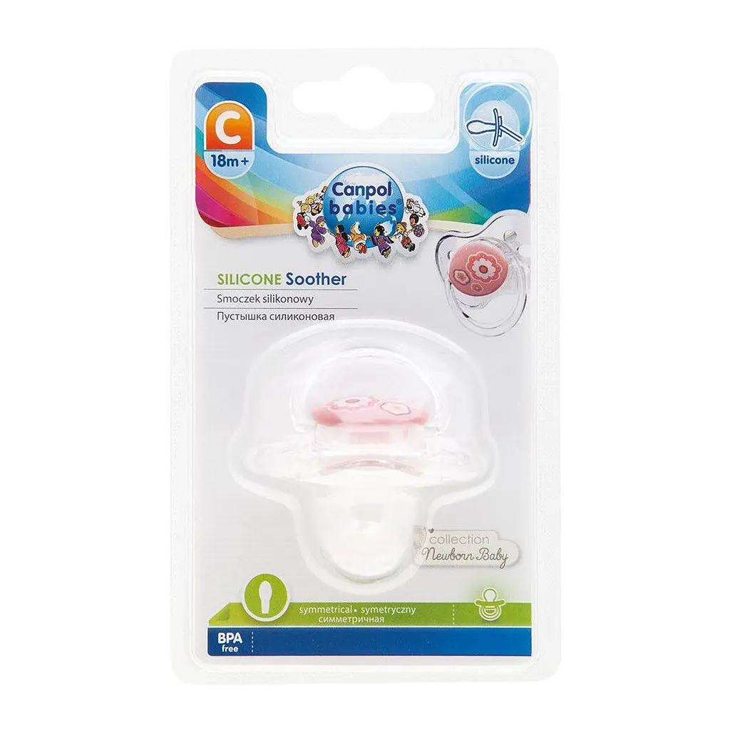 Силіконова симетрична пустушка Canpol babies Newborn Baby 18+ міс., рожевий (22/582_pin) - фото 2