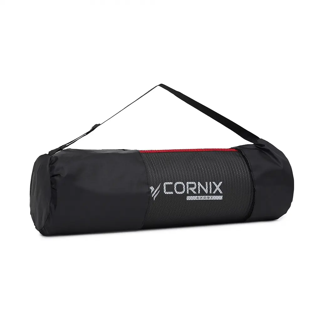 Килимок спортивний Cornix NBR 183 x 61 x 1 см для йоги та фітнесу XR-0094 Black/Red - фото 2