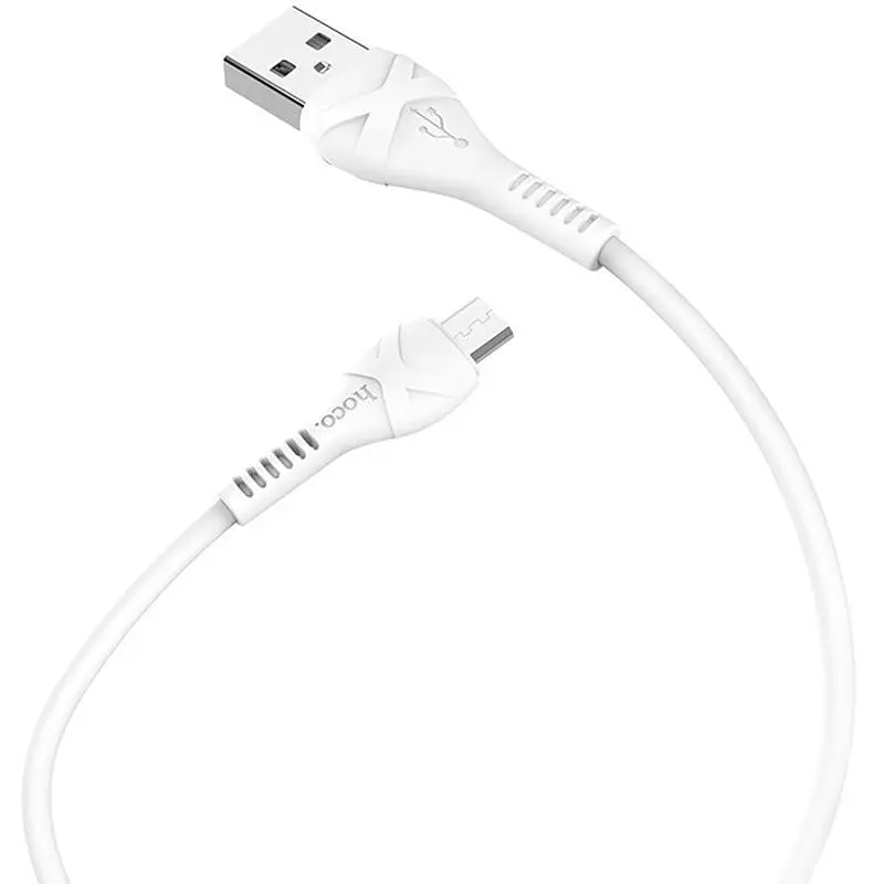 USB Cable Hoco X37 Cool Power MicroUSB White 1m - фото 3