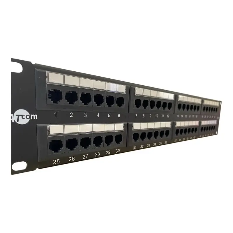 Патч-панель ATcom P5148 19" 48хRJ-45 UTP 2U cat.5е