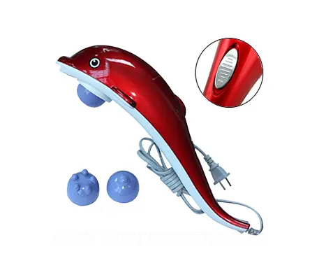Інфрачервоний ручний масажер для тіла рук і ніг великий Дельфін UKC Dolphin JT-889 червоний - фото 6