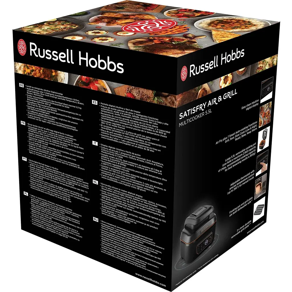 Мультипіч Russell Hobbs SatisFry Air&Grill 1745 Вт чорно-помаранчева (26520-56) - фото 5