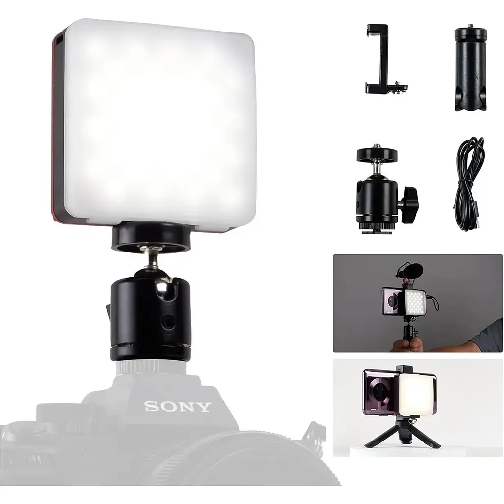 Накамерный свет Tolifo HF-64B LED 5W 3200-5600K [110687] - фото 3