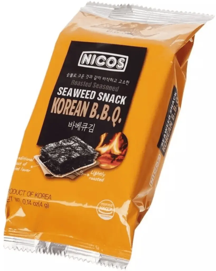 Чіпси з морських водоростей Nicos Seaweed Snack Korean BBQ 4г - фото 3
