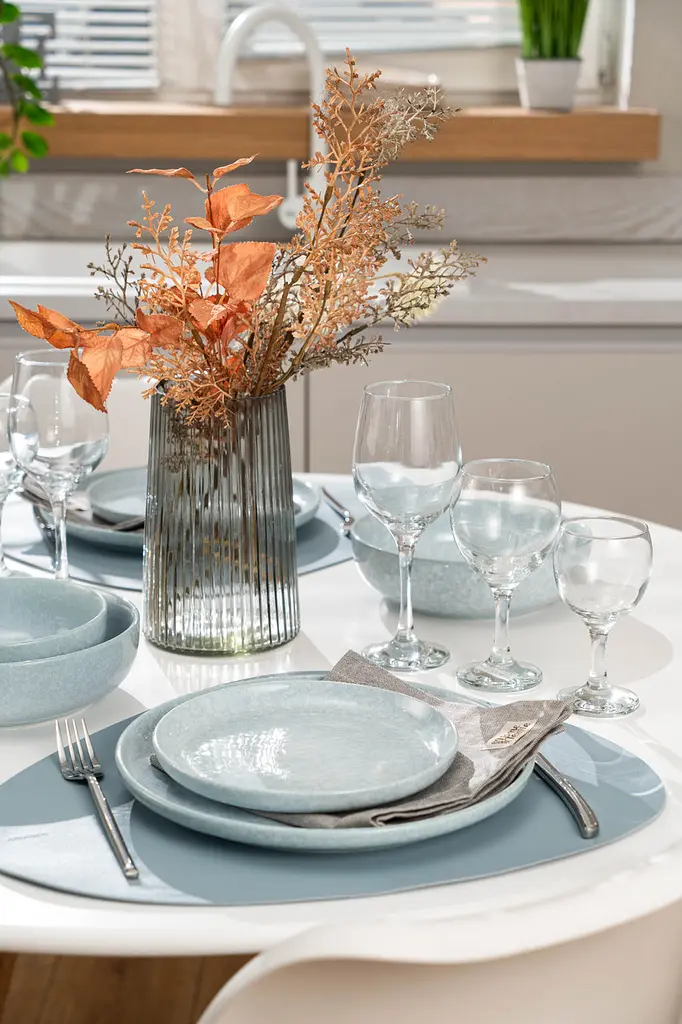 Тарілка обідня Ardesto Loreto порцеляна блакитна 27 см (AR1027LB) - фото 5