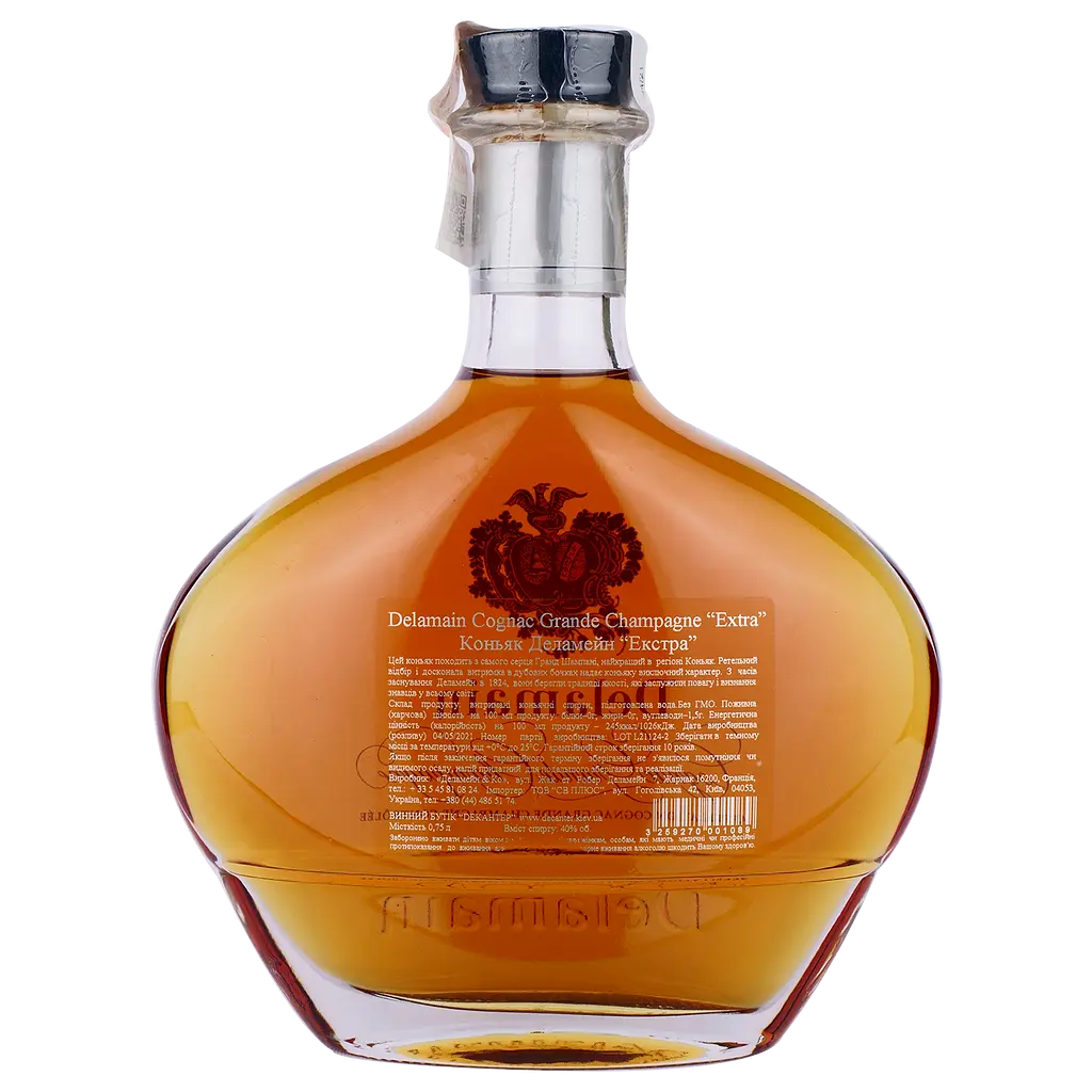 Коньяк Delamain Cognac Grande Champagne AOC Extra Gift Box + 2 glasses в п/у, 40%, 0,7 л - фото 2
