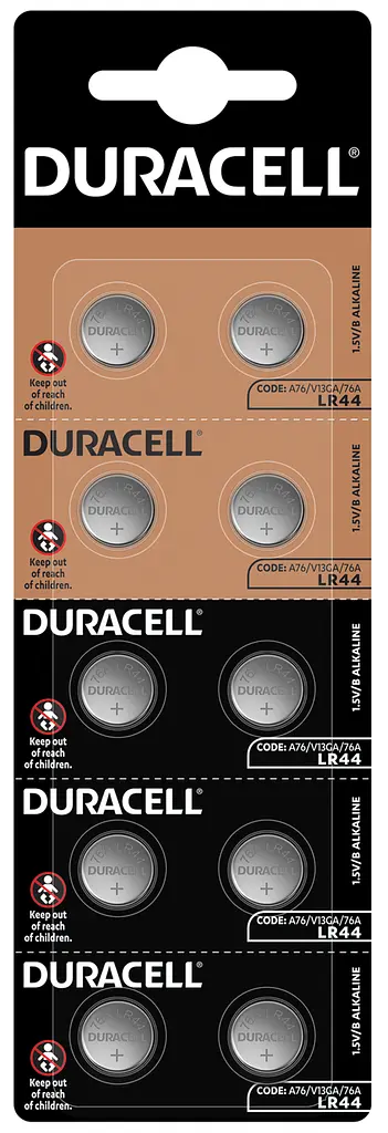 Батарейка Duracell LR44 уп. 2х5 шт. (6807081) - фото 2
