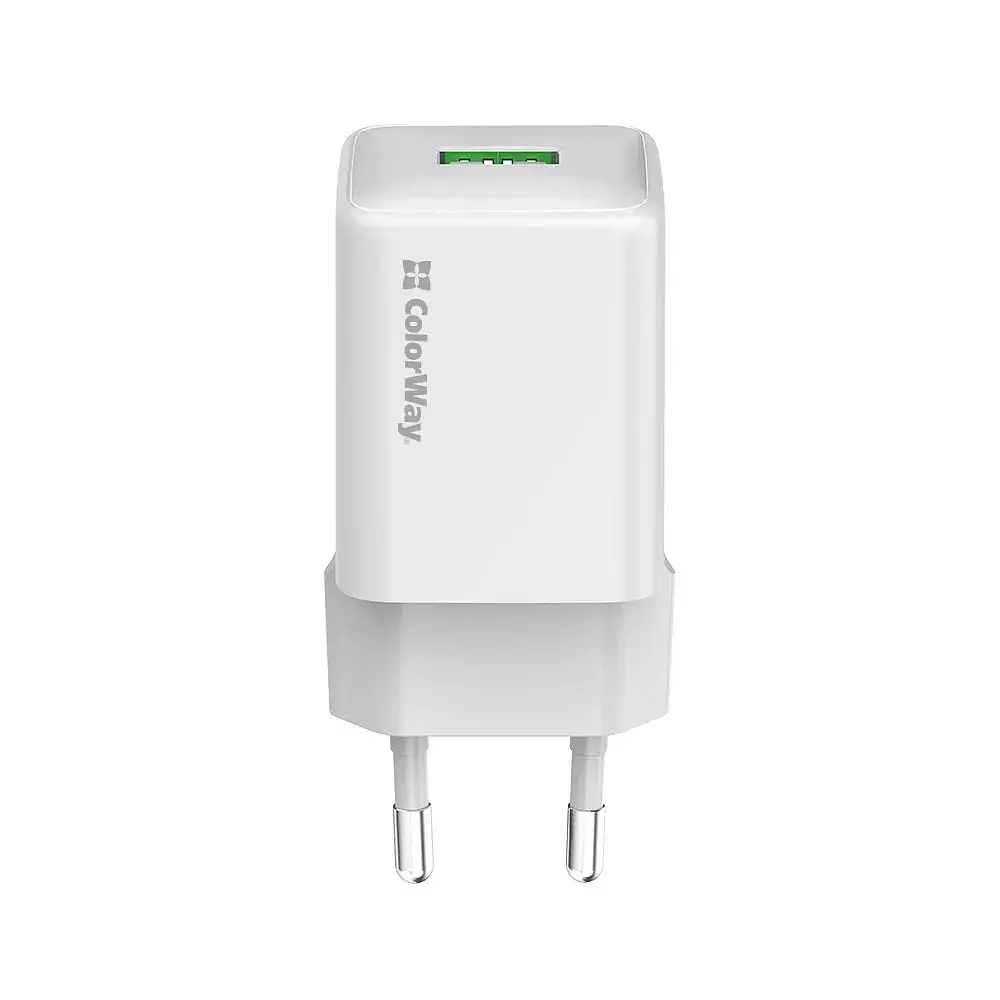 Зарядний пристрій ColorWay USB QC3.0 18W white (CW-CHS063Q-WT) - фото 5