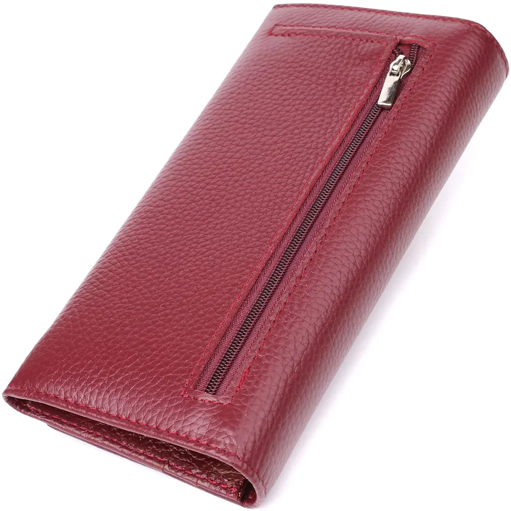 Практичний гаманець для жінок із натуральної шкіри ST Leather 23098 бордовий - фото 6