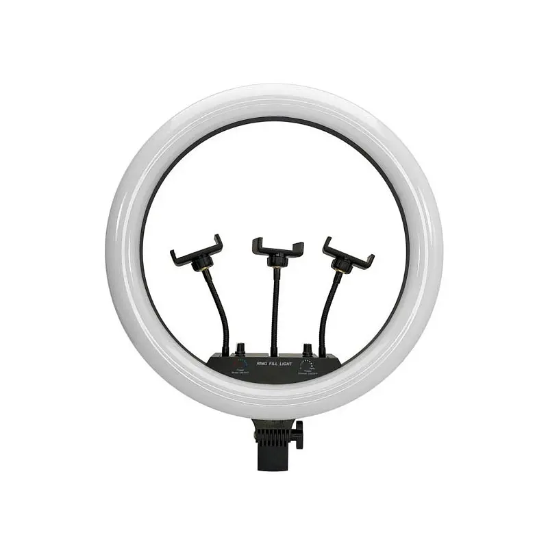 Кольцевая лампа для блоггера 45 см MJ-45 Цветная без штатива - фото 3