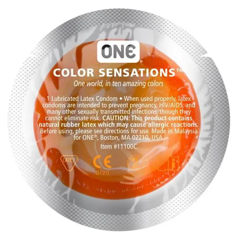 Набір презервативів латексних ONE Color Sensations різнокольорові (ціна за упаковку, 100 шт.) - фото 6