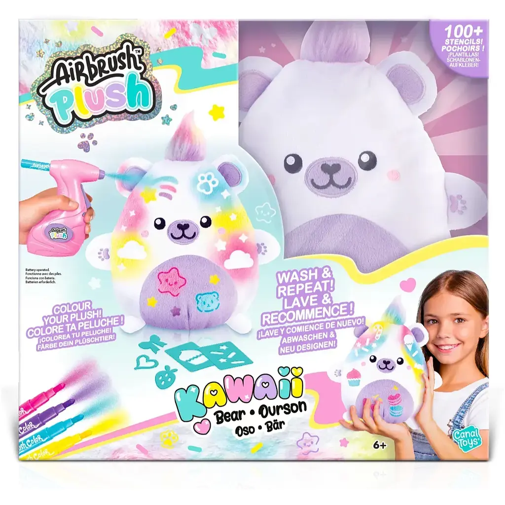 Набір для творчості Canal Toys Airbrush Plush Kawaii Ведмежа (AIR067) - фото 2