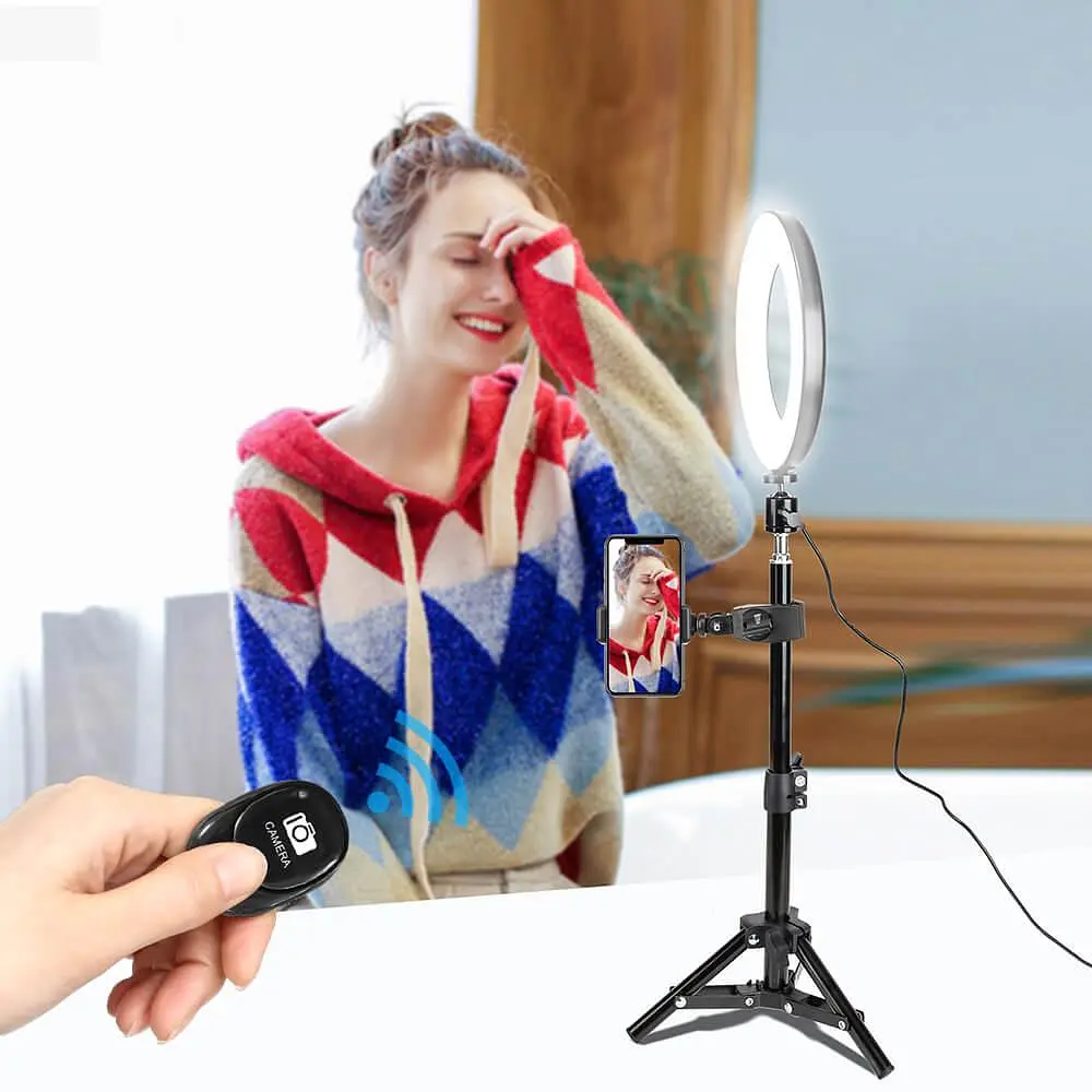 Лампа 8" на штативі з пультом Bluetooth Тримач із кільцевим освітленням MY108 - фото 3