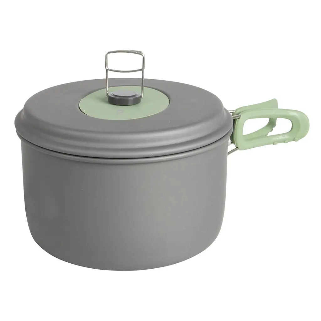 Набір посуду Bo-Camp Explorer XL 4 Pieces Hard Anodized Grey/Green (2200249) - фото 2