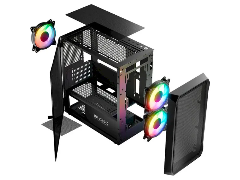 Корпус Logic Concept Portos ARGB Mini Black (AM-PORTOS-10-0000000-0002) - фото 5