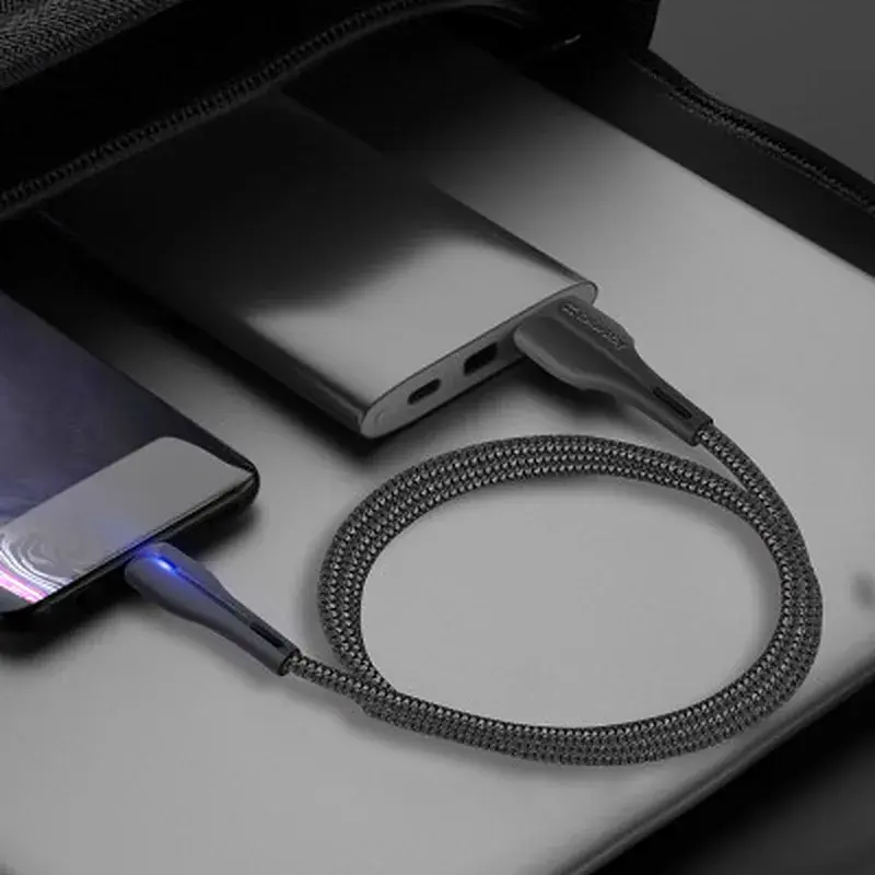 Дата кабель USB 2.0 AM to Lightning 1.0m led black ColorWay (CW-CBUL034-BK) - фото 6