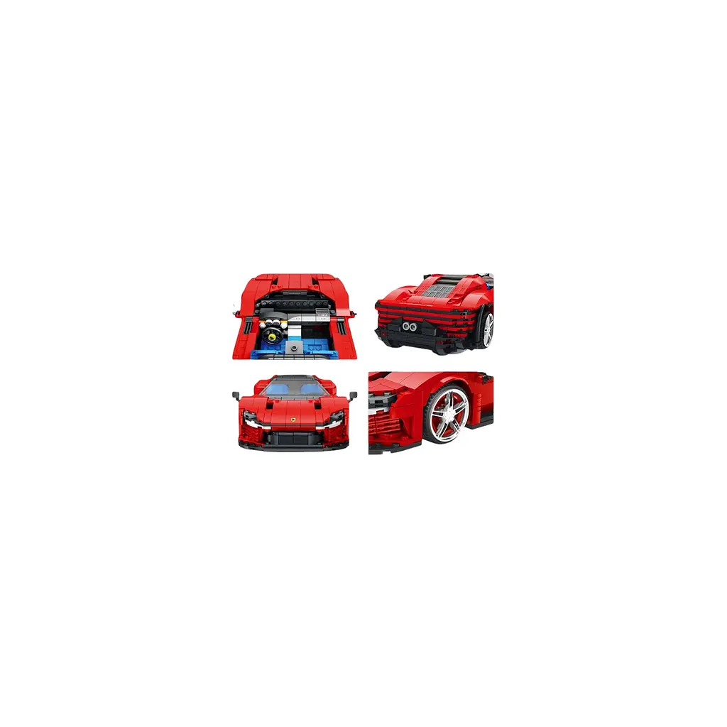 Конструктор детский Спортивный автомобиль Sports Car Red Building Blocks 1168 шт - фото 4