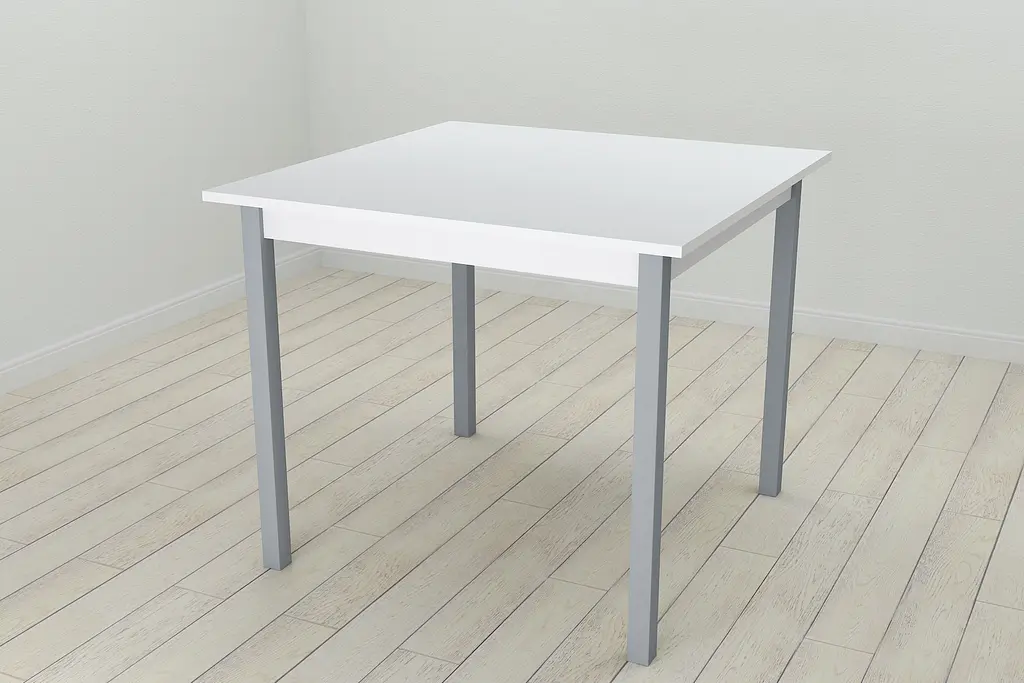 Стіл кухонний Ferrum-decor Дієго 75x80x80 Сірий ДСП Біле 16мм (FRD-106305) - фото 3