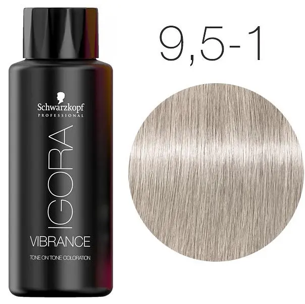 Деміперманентна фарба для волосся Schwarzkopf Professional Igora Vibrance, відтінок 9,5-1 (світлий блонд пастельний cандре), 60 мл (2297790) - фото 3