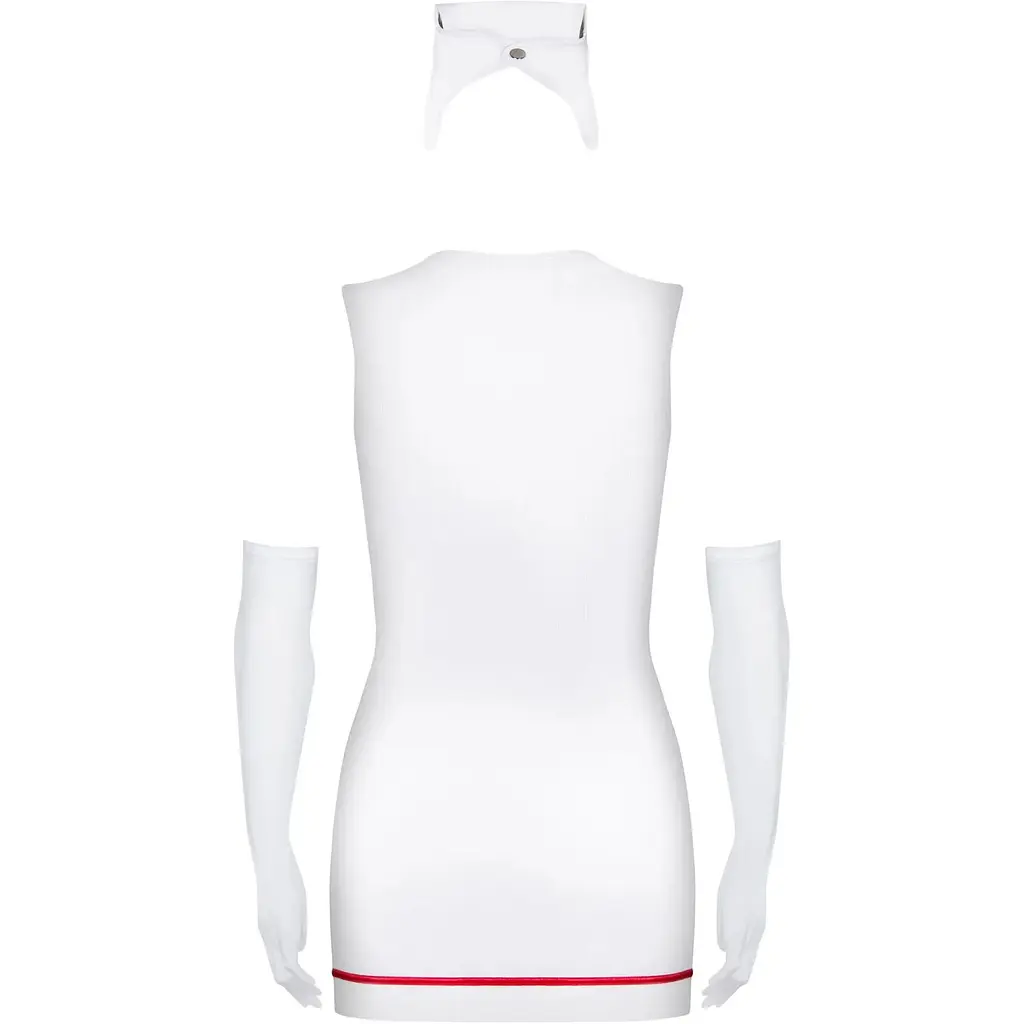 Эротический костюм медсестры Obsessive Emergency dress S/M, White - фото 3