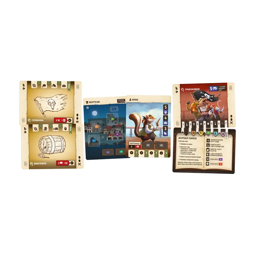 Настільна гра Geekach Games Хвостаті пригоди. Піратський спадок (Wildtails: A Pirate Legacy) (GKCH206wt) - фото 2