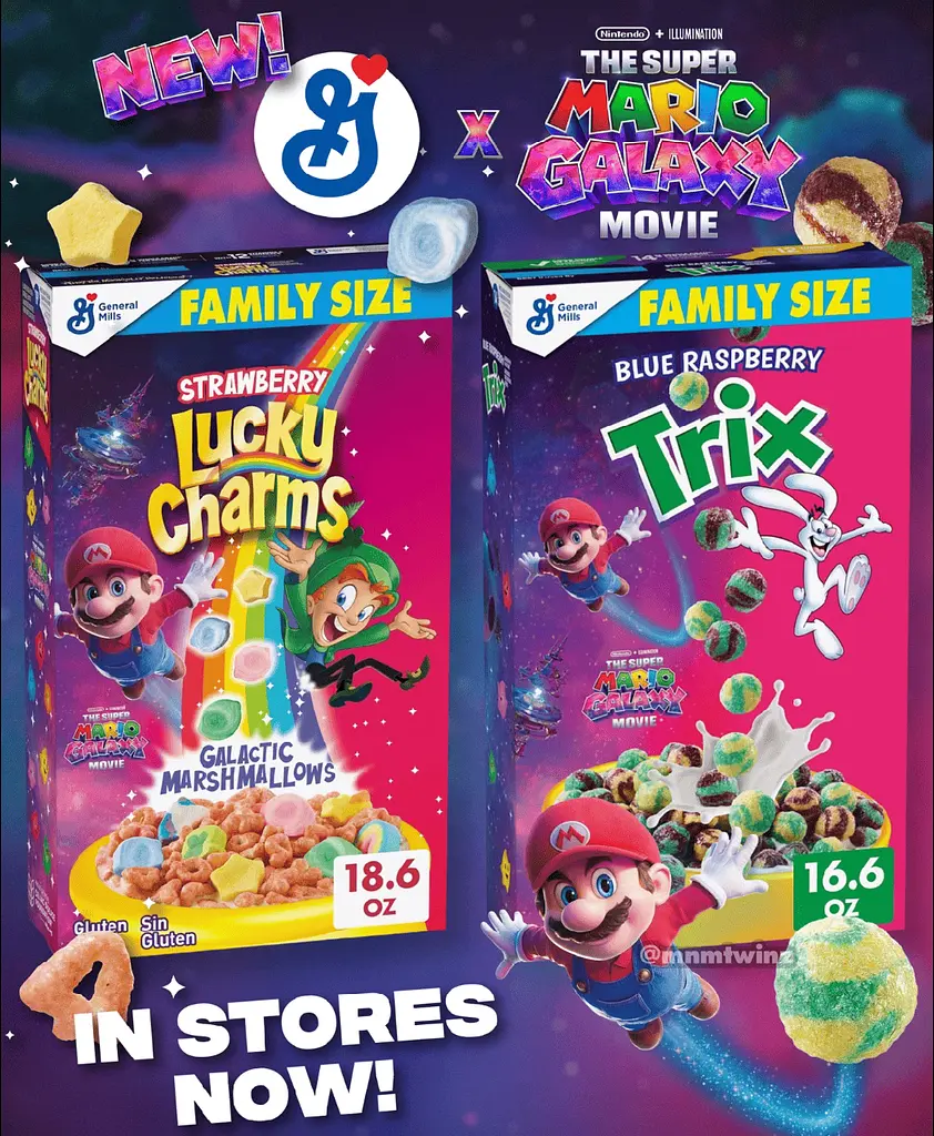 Сухий сніданок General Mills Lucky Charms Super Mario Galaxy Movie 739г - фото 4