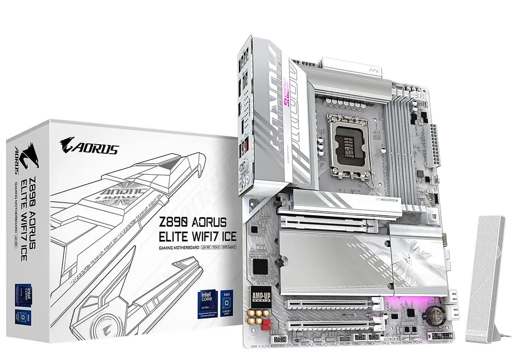Материнська плата Gigabyte Z890 AORUS ELITE WIFI7 ICE (Z890 AORUS ELITE WIFI7 ICE) (Socket 1851, Intel Z890, ATX) - фото 6
