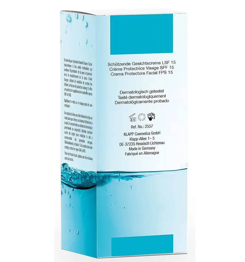Крем для обличчя Klapp Hyaluronic Multiple Effect Face Protection Cream SPF15, 30 мл - фото 3