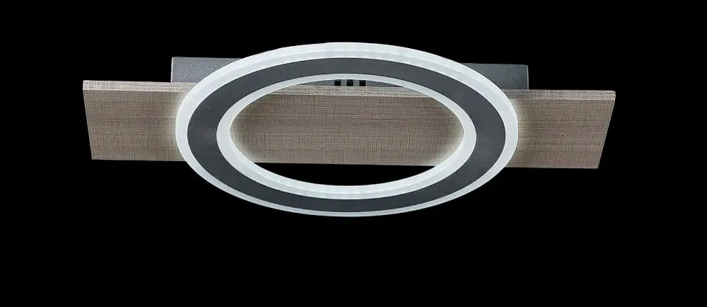 Люстра стельова LED Splendid Ray L2980/1, 80W, білий/коричневий, сучасний стиль, діаметр 44 см - фото 2