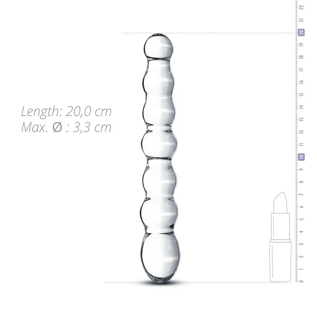 Стеклянный дилдо в виде бусин Gildo Glass Dildo No. 19 - фото 4