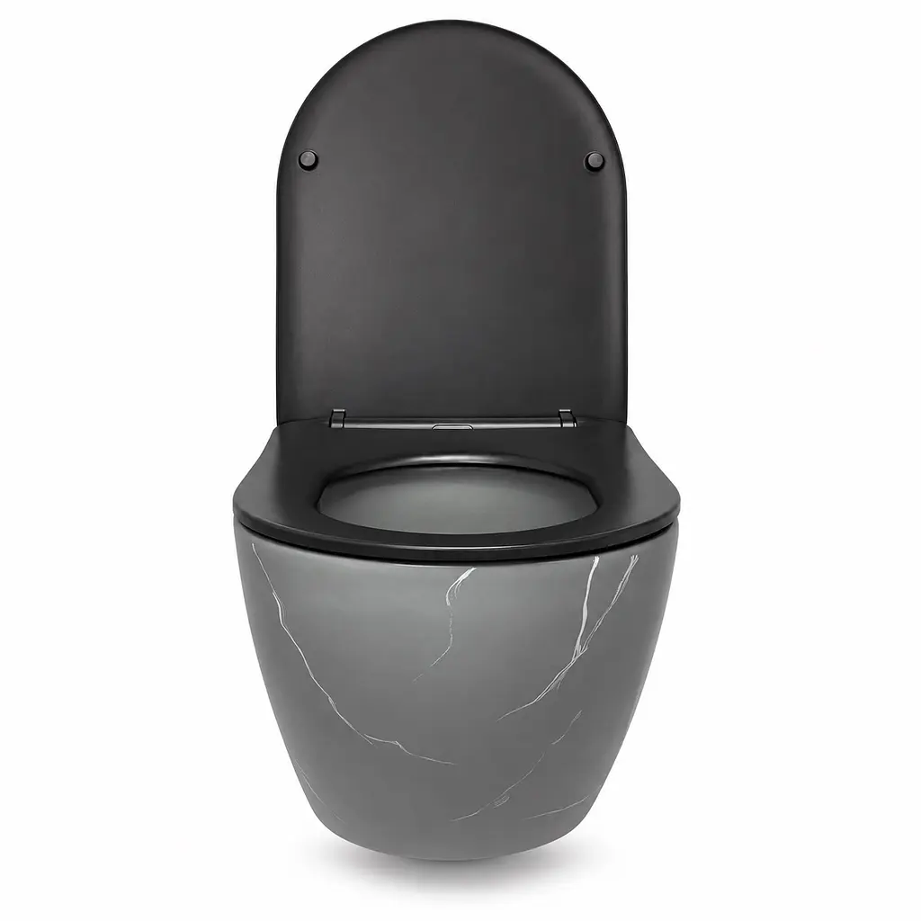 Підвісний безободковий унітаз VBI Vulcano Tornado grey stone matt VBI-020424 - фото 3
