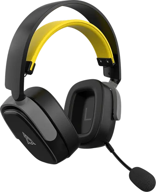 Навушники Ajazz AHM09 MAX Black Gray Yellow (AHM09-MAX-BGY) - фото 2